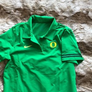 Green Oregon drifit collared shirt